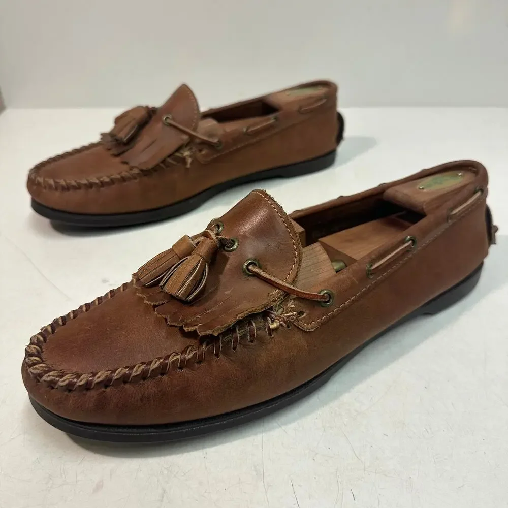VGUC Rancourt & Co. x Polo Country Handsewn Moccasin Tassel Loafer Maine USA 12